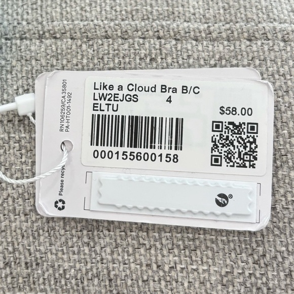 NWT Lululemon Like A Cloud Bra In Electric Turquoise Size 4 B/C Cup - Picture 5 of 6